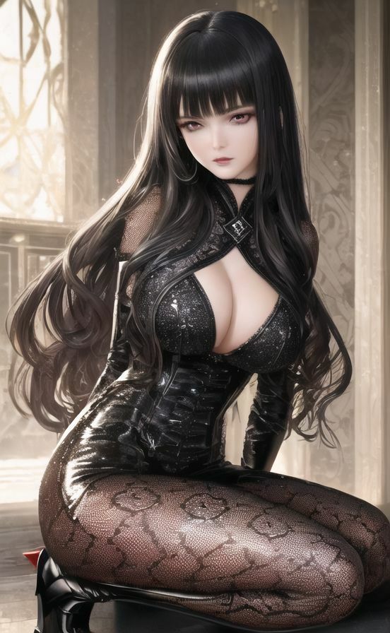 サンプル画像2:ゴスロリ、綺麗なお姉さん  86枚(AIイラストラボ) [d_483018]