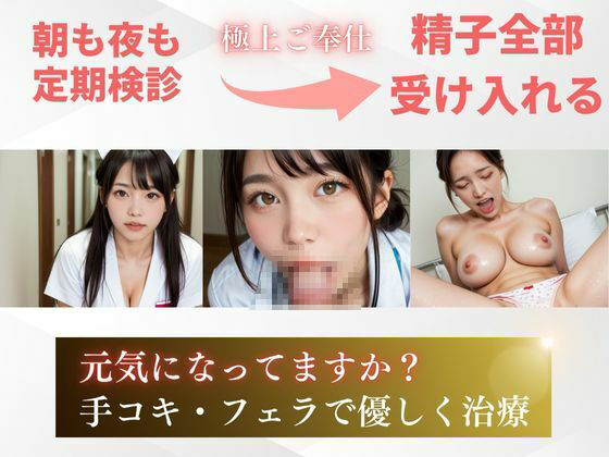 サンプル画像3:射精管理ナース！入院中に毎日勃起、中出しさせてくれる淫乱な白衣の天使たち！(あんTH) [d_483291]