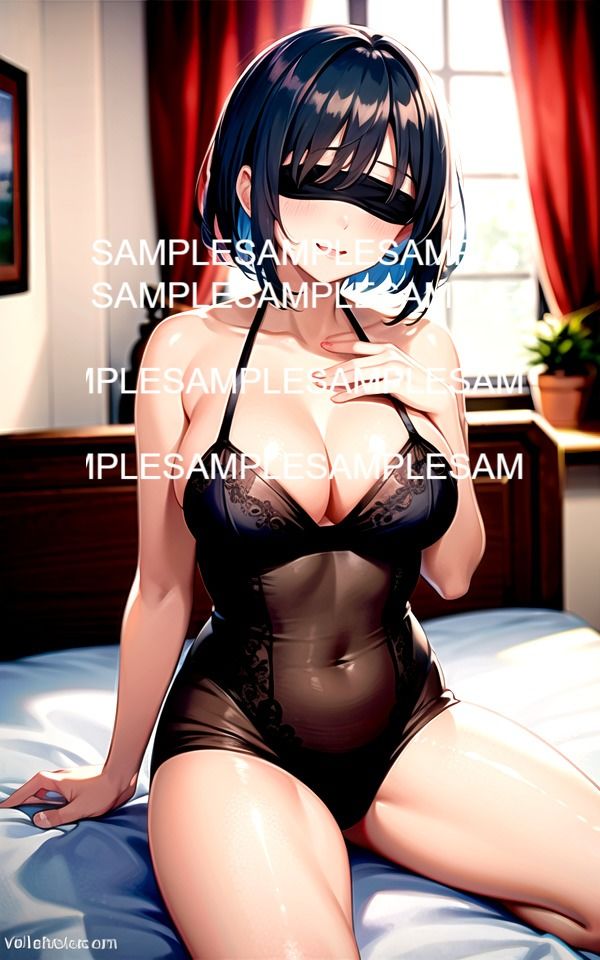 サンプル画像6:目隠しされたお姉さん〜期待をした表情〜(ぽっけぽけ) [d_483478]