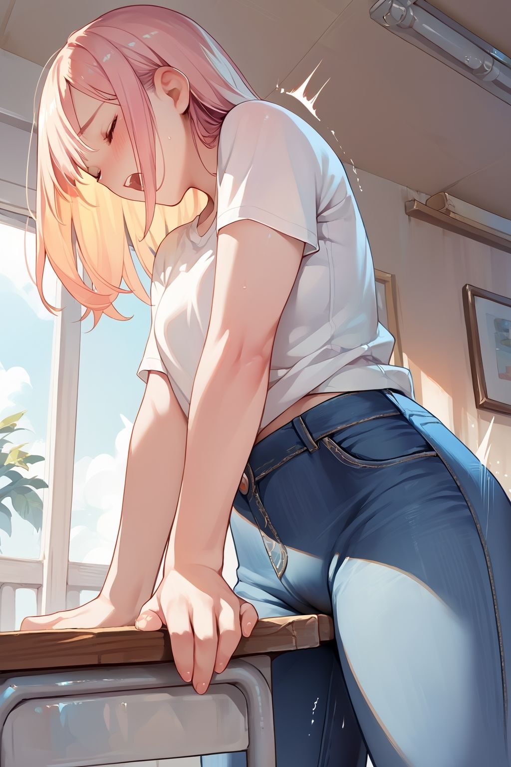 サンプル画像1:【秘密の角オナニー】微乳な女の子から爆乳超乳まで！〜気持ちよすぎてやめられない角オナニーイラスト集（1）(ホワイトいらすと) [d_483523]