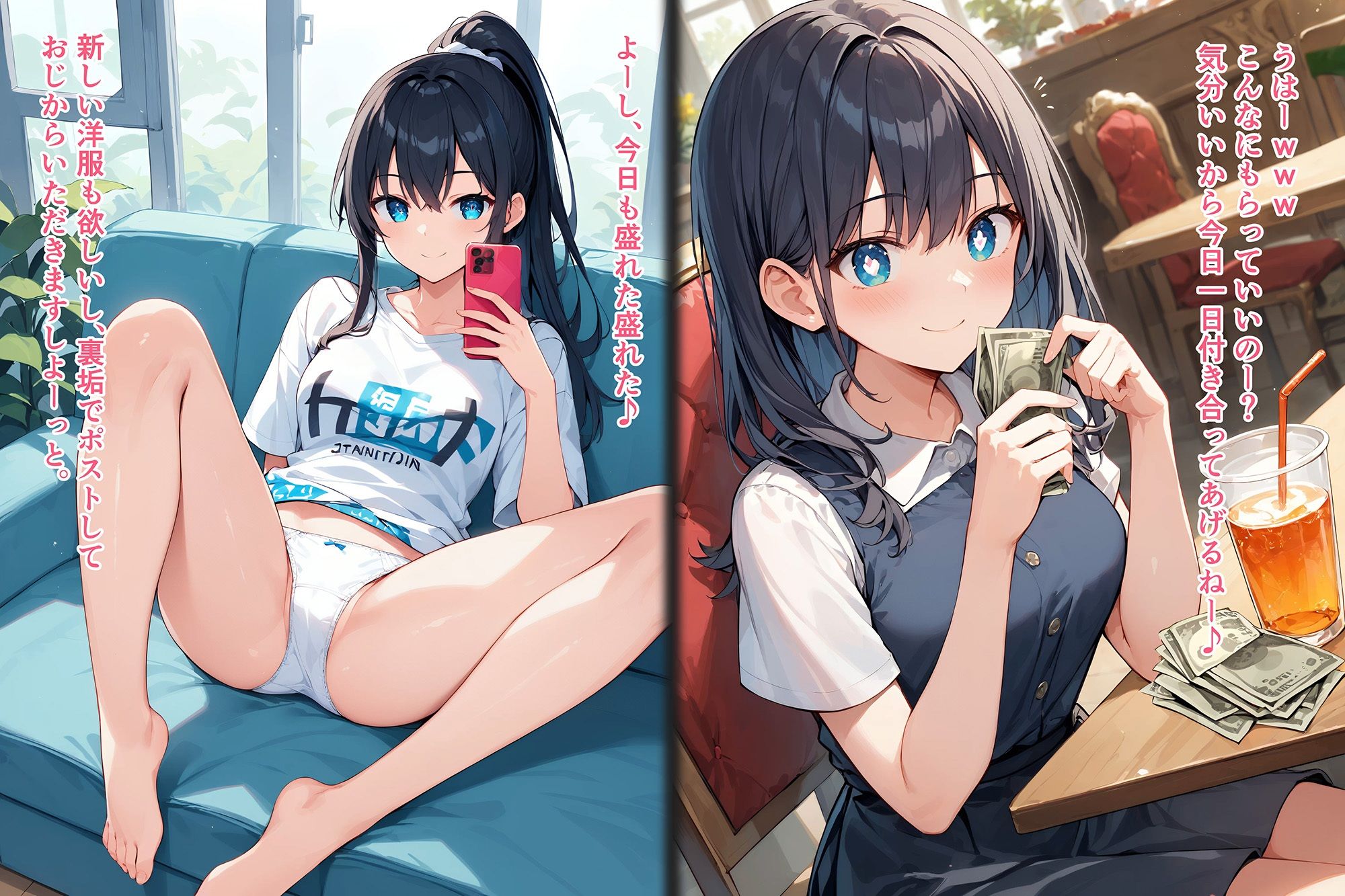 サンプル画像1:『セリフ入有:4K×500枚』性処理特区〜裏垢女子・チ〇ポ堕ち編〜(AOI) [d_483543]