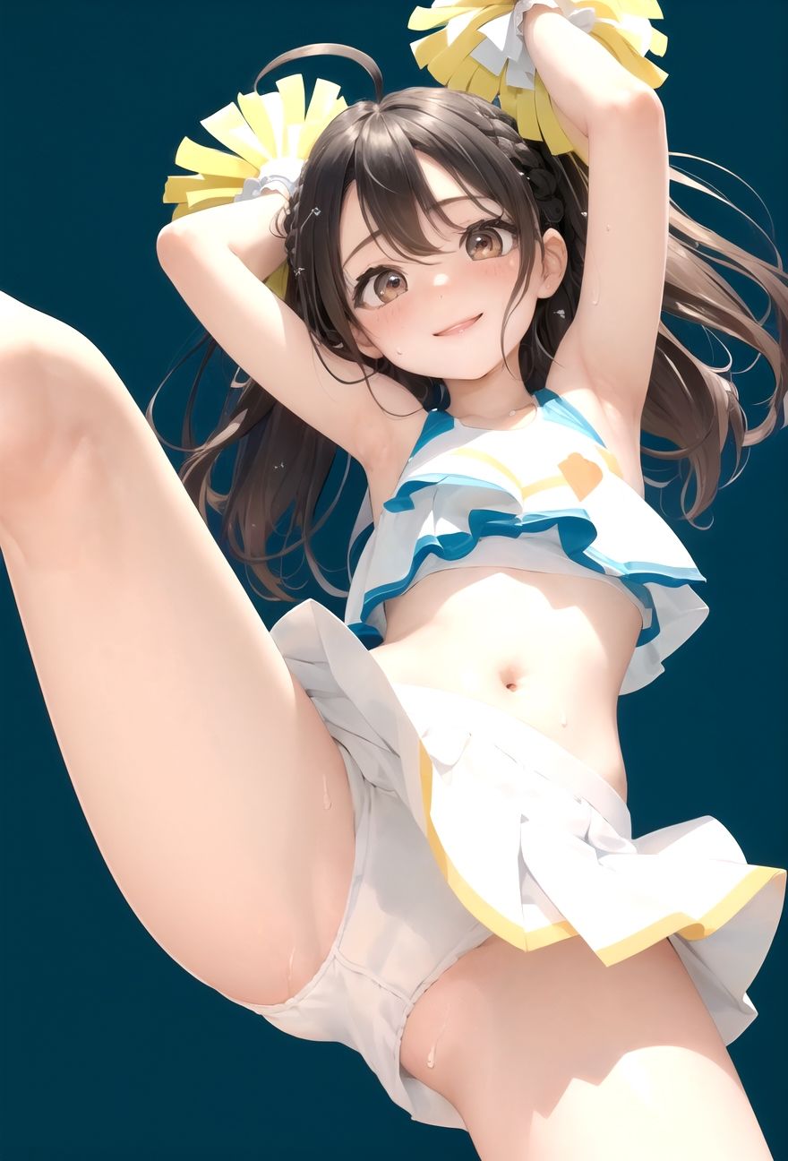 サンプル画像5:チアガール！アンダースコート忘れちゃったけど・・頑張って応援します！！(ペルシア) [d_483554]