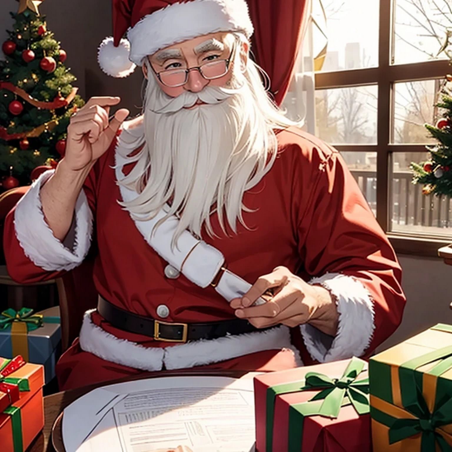 サンプル画像1:サンタクロース 素材(豊川内角) [d_483741]