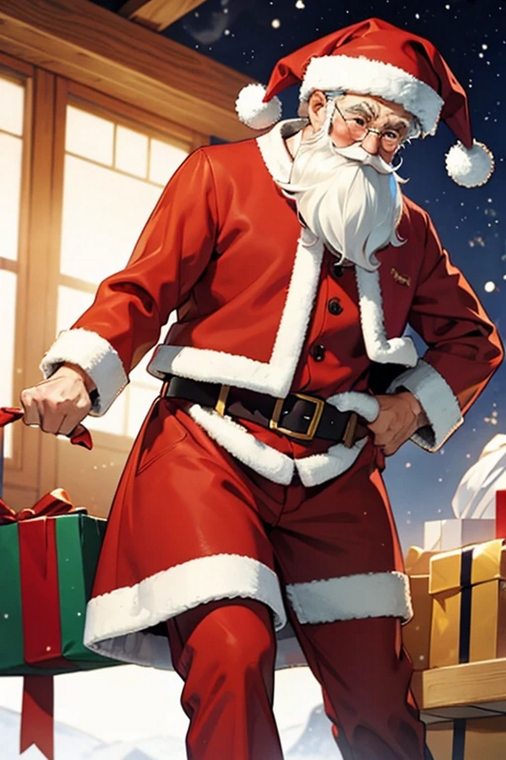 サンプル画像3:サンタクロース 素材(豊川内角) [d_483741]