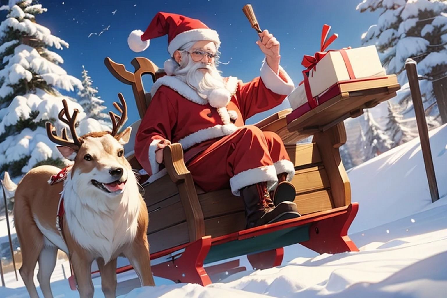 サンプル画像6:サンタクロース 素材(豊川内角) [d_483741]