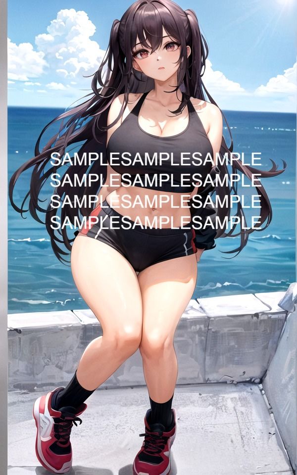 サンプル画像5:ジムのきれいなお姉さん(AIラボラボ) [d_483758]