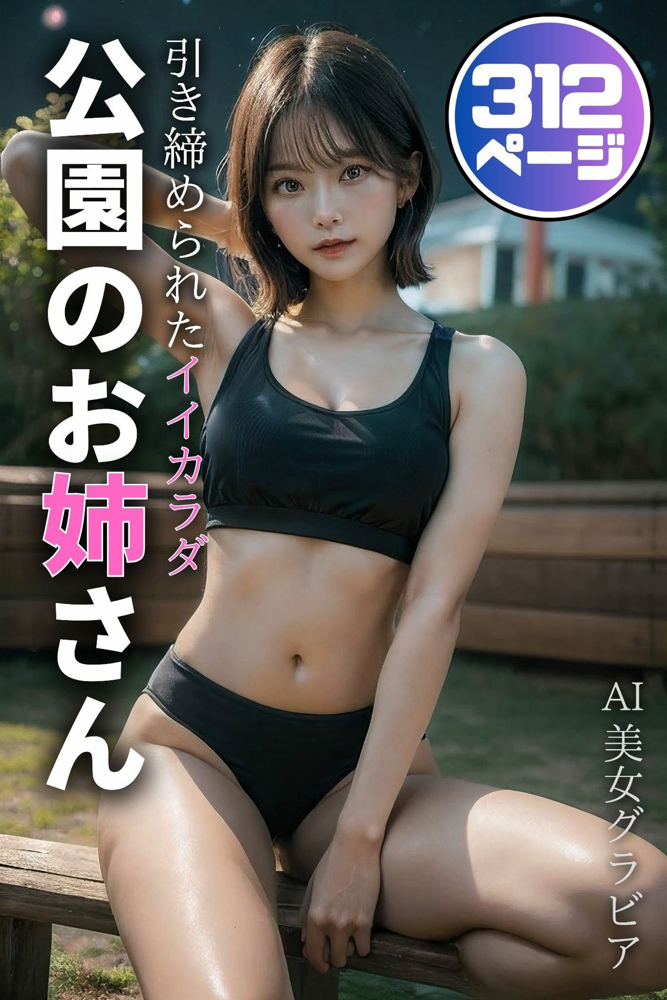 サンプル画像1:公園のお姉さん(【AIグラビア置き場】) [d_483903]