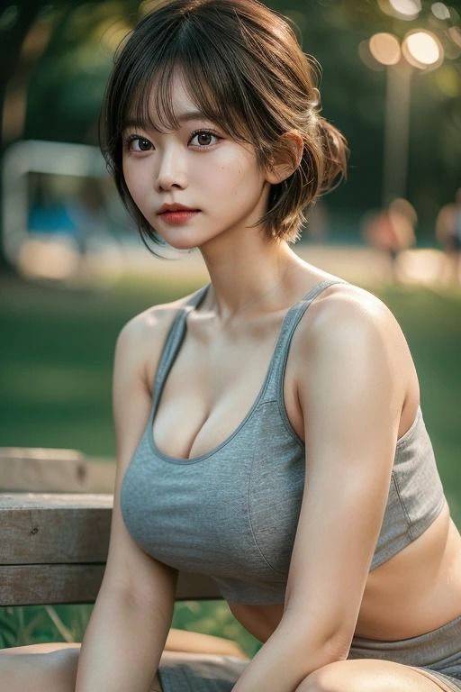 サンプル画像3:公園のお姉さん(【AIグラビア置き場】) [d_483903]