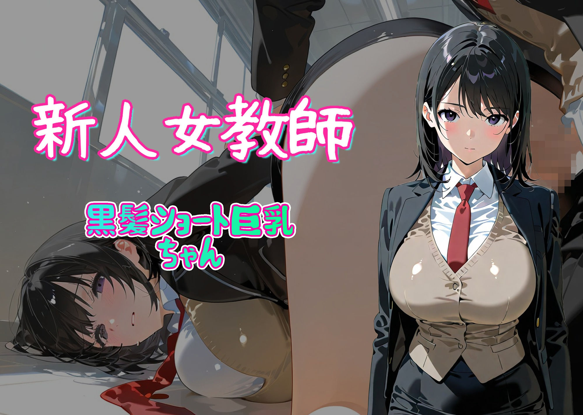 サンプル画像1:新人女教師  黒髪ショート巨乳ちゃん(AI女学園　MIDDLE) [d_483944]