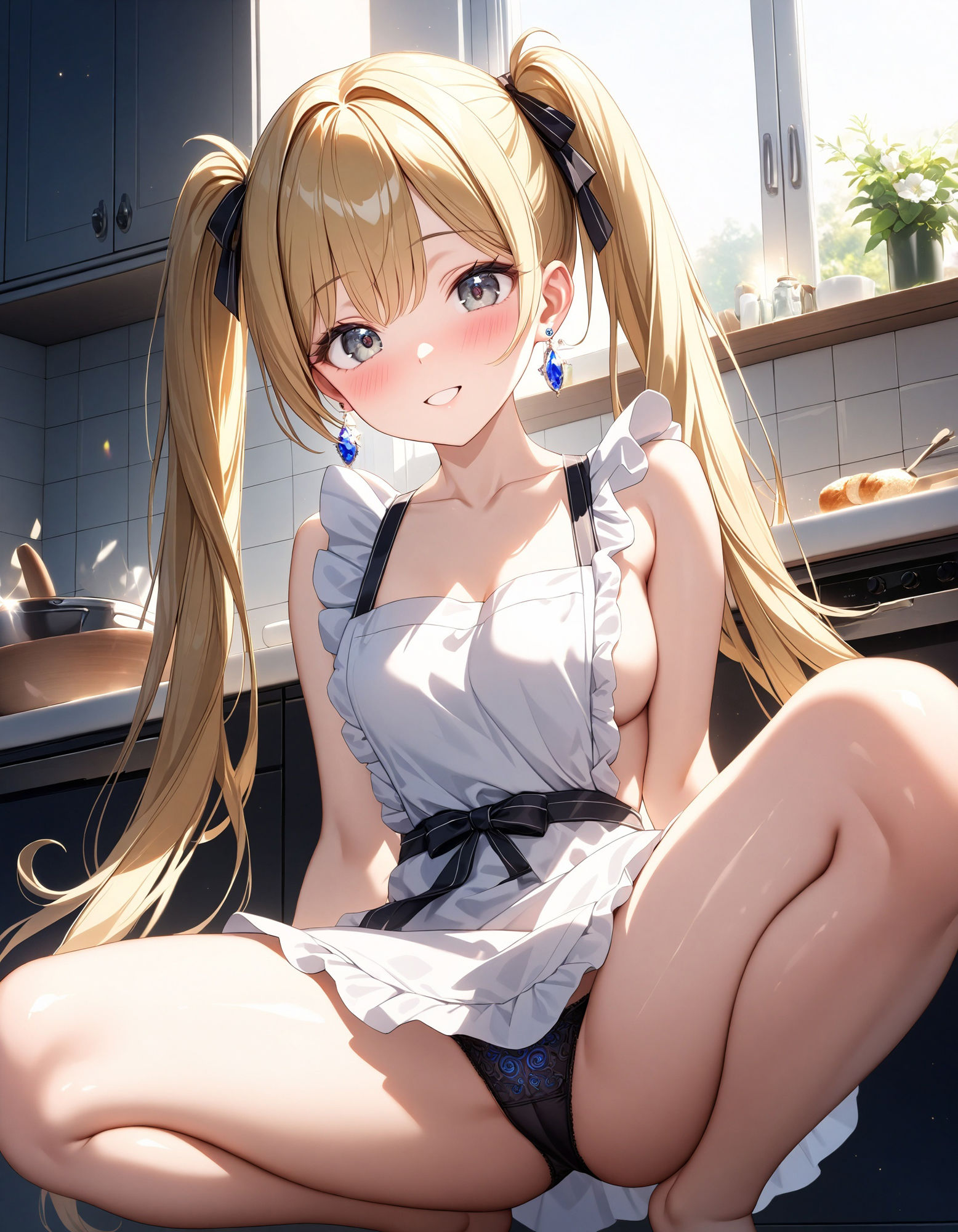 サンプル画像2:裸エプロンでしゃがみパンチラ(D.P.H.) [d_484042]