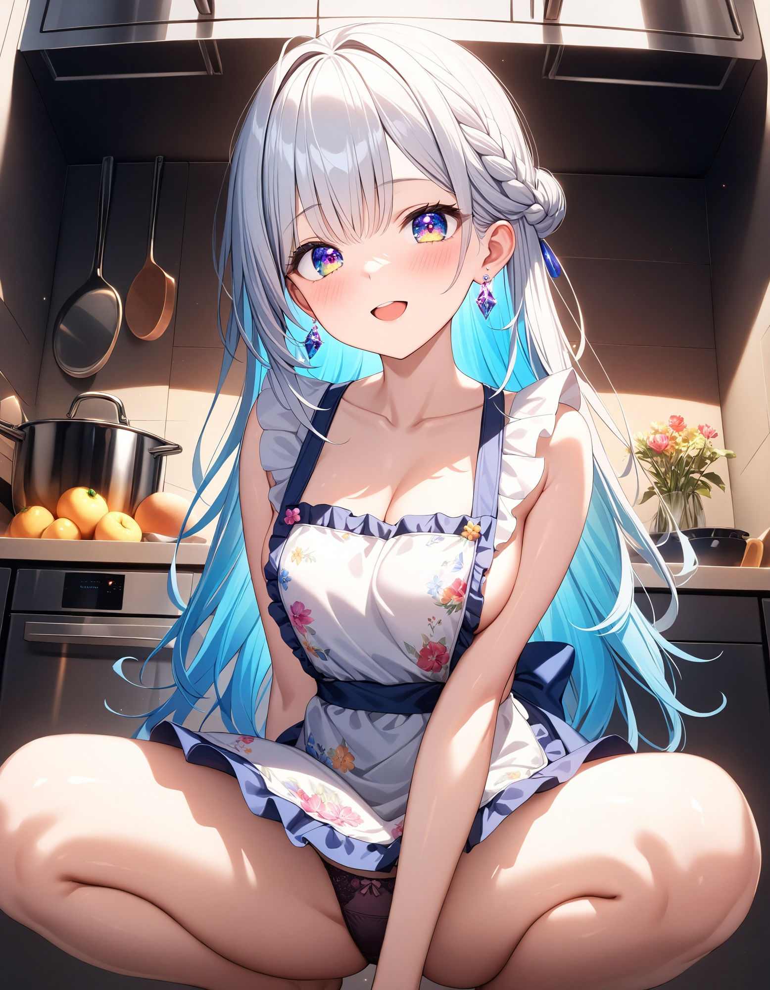 サンプル画像3:裸エプロンでしゃがみパンチラ(D.P.H.) [d_484042]