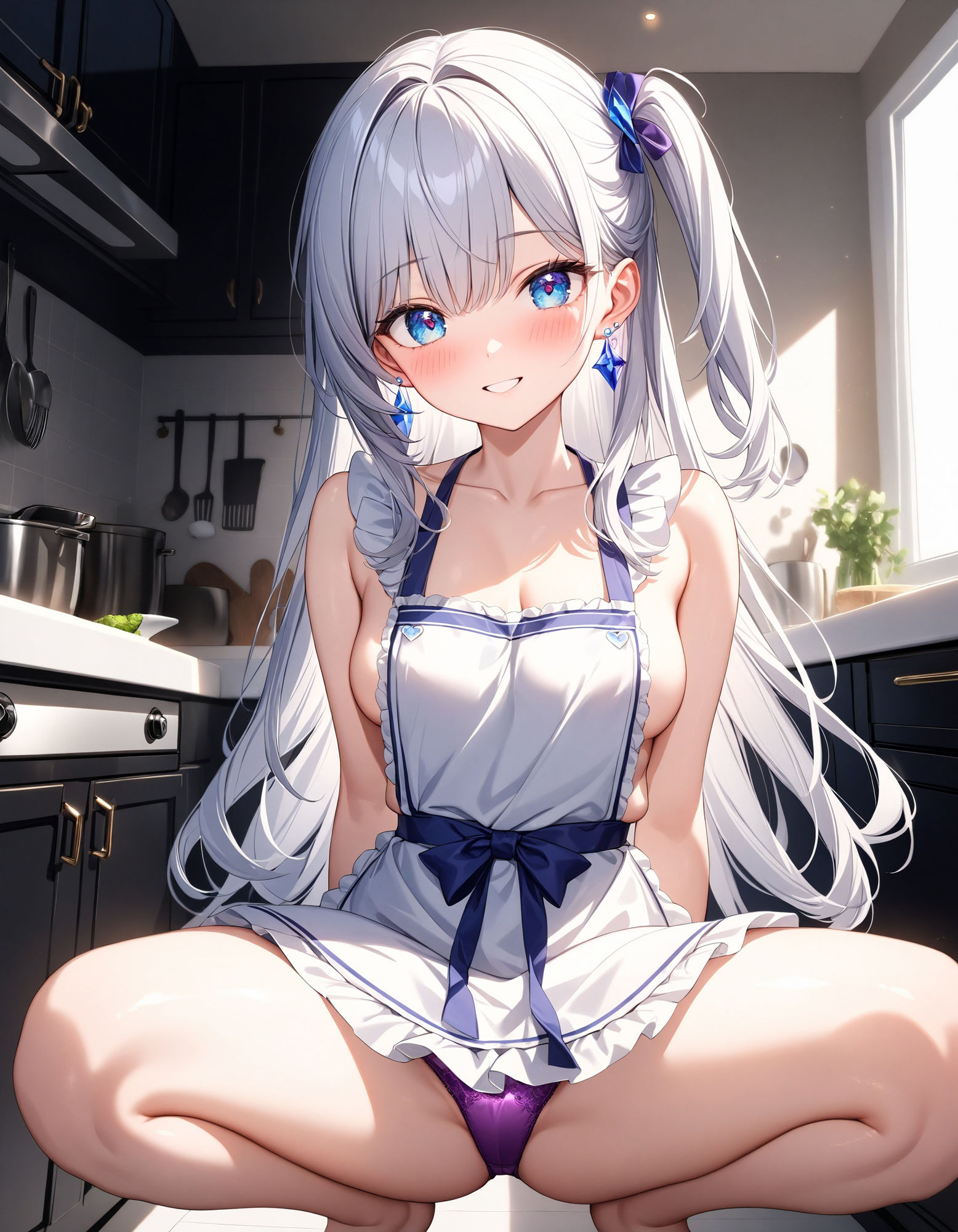 サンプル画像4:裸エプロンでしゃがみパンチラ(D.P.H.) [d_484042]