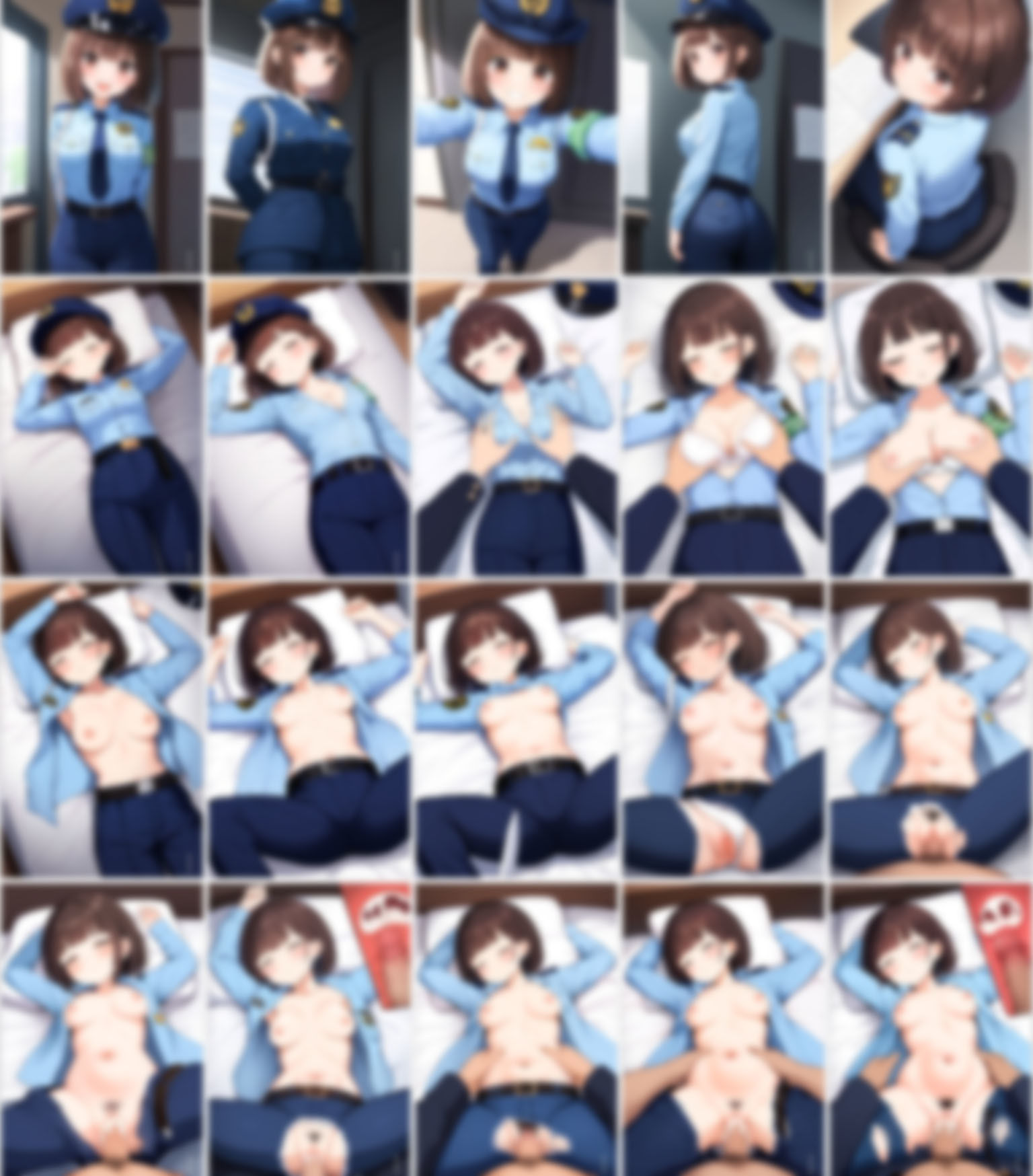 サンプル画像6:巨乳婦警が高速ピストン連続射精にイキまくり【婦警わからせレ〇プ】【147枚】(なべゆき屋) [d_484044]