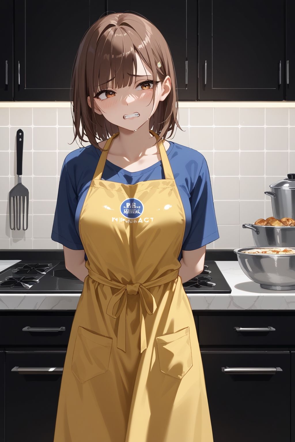 サンプル画像1:エロ過ぎる新妻の裸エプロン(夢乃愛香) [d_484085]