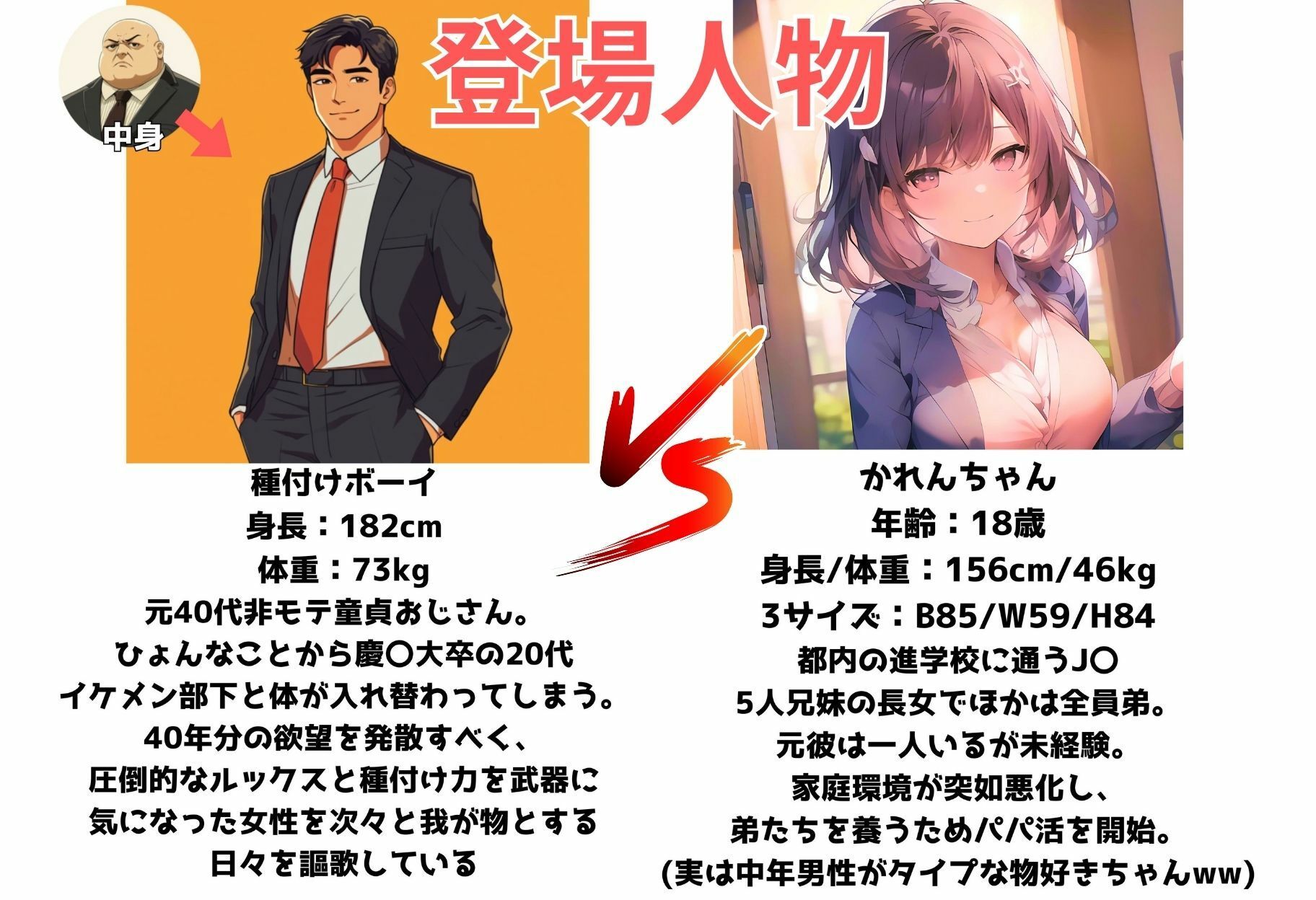 サンプル画像1:パパ活JK女子が元おじさん童貞に成敗された件〜弟たち思いの真面目美少女編〜(イケメン部下と入れ替わってヤリたい放題な件) [d_484163]