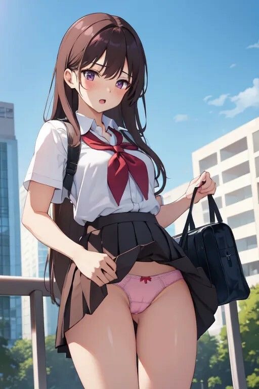 サンプル画像4:露出JK・女子校生〜階段でパンチラ集〜(妄想リアリティ工房) [d_484174]