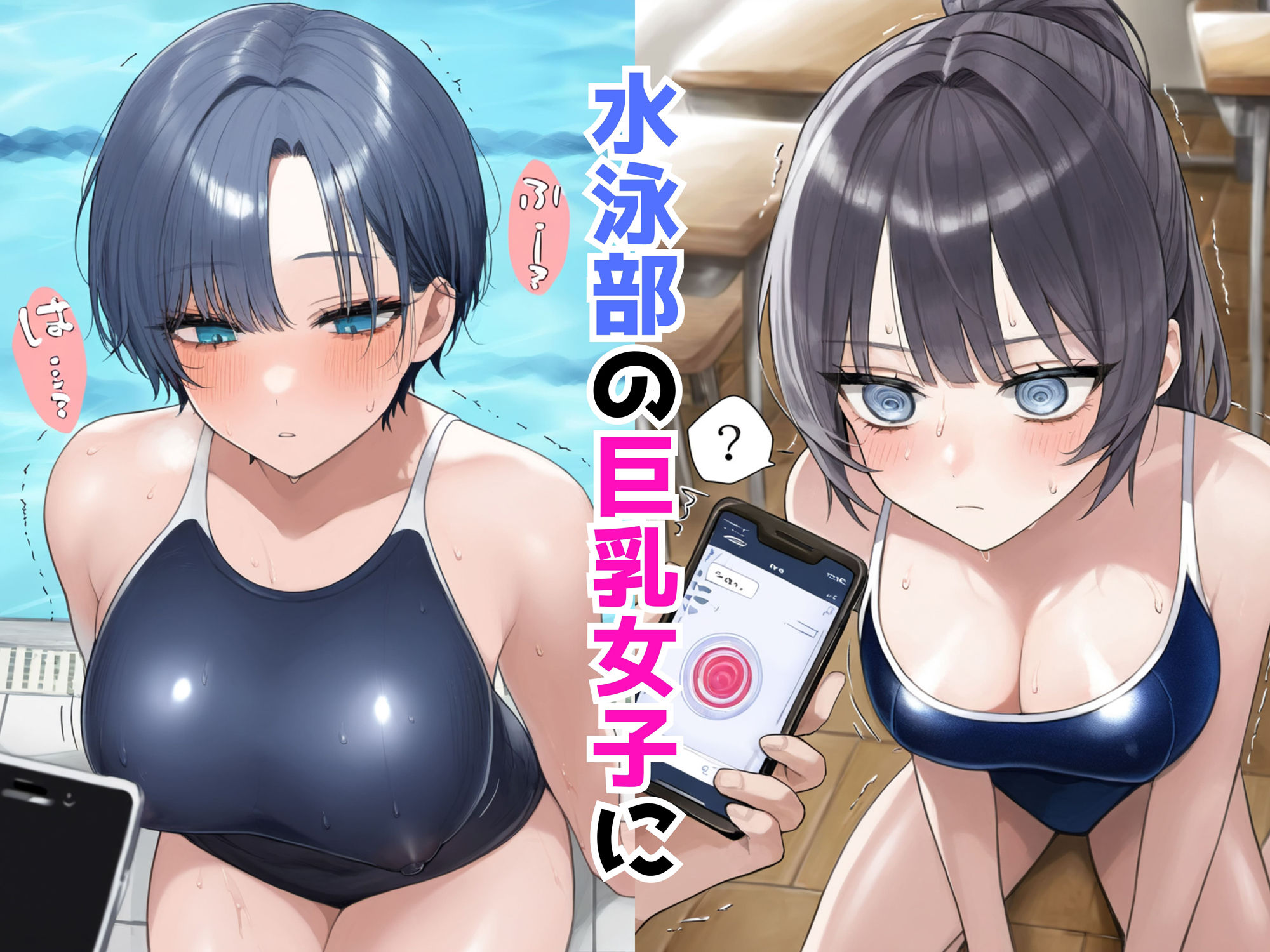 サンプル画像1:催●アプリで水泳部JKを洗脳中出し性教育 〜スク水巨乳少女は学校内で洗脳種付けされる〜(あちちハウス) [d_484329]