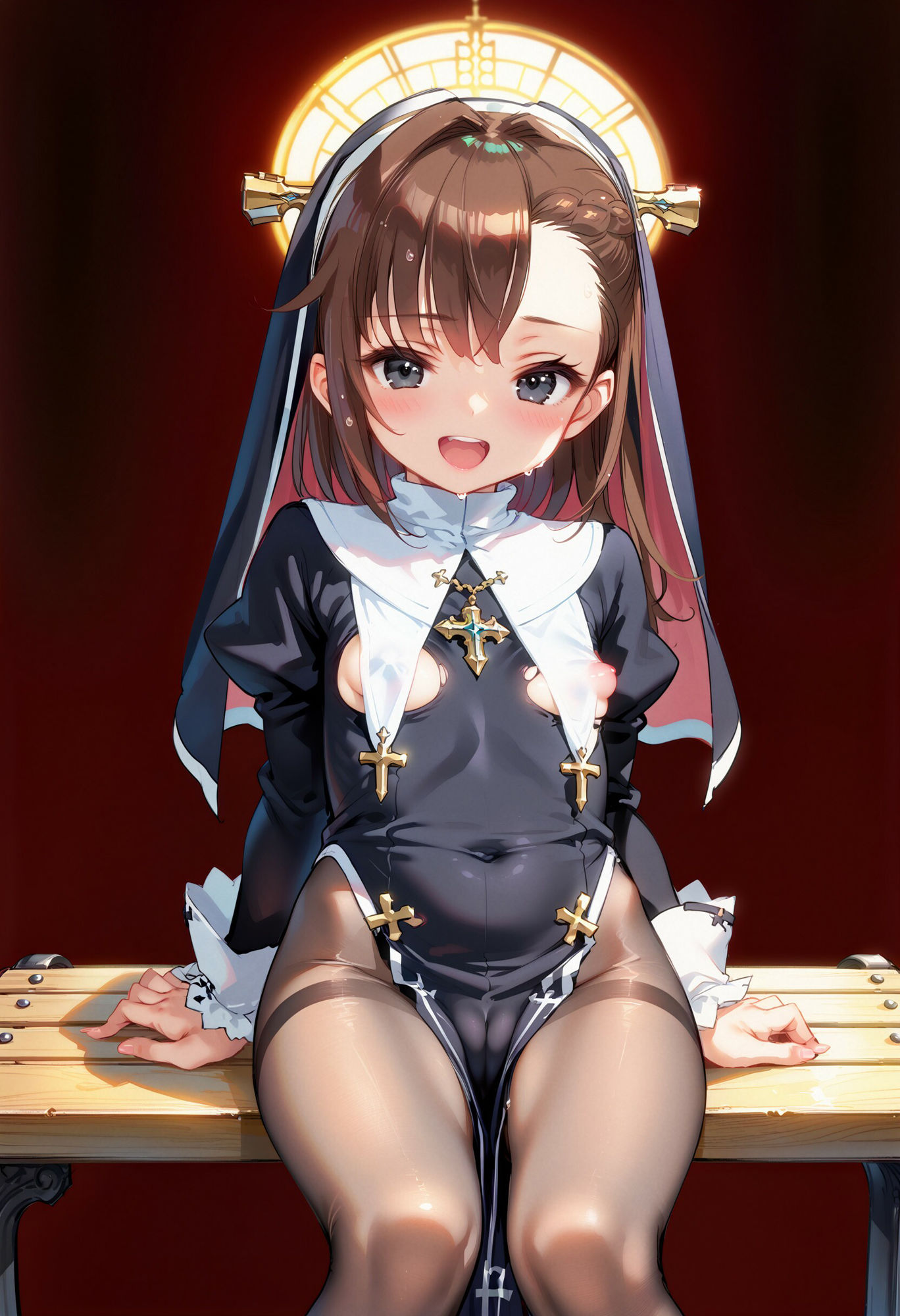 サンプル画像1:悩める子羊と生娘シスター(Kagari-AIart) [d_484406]