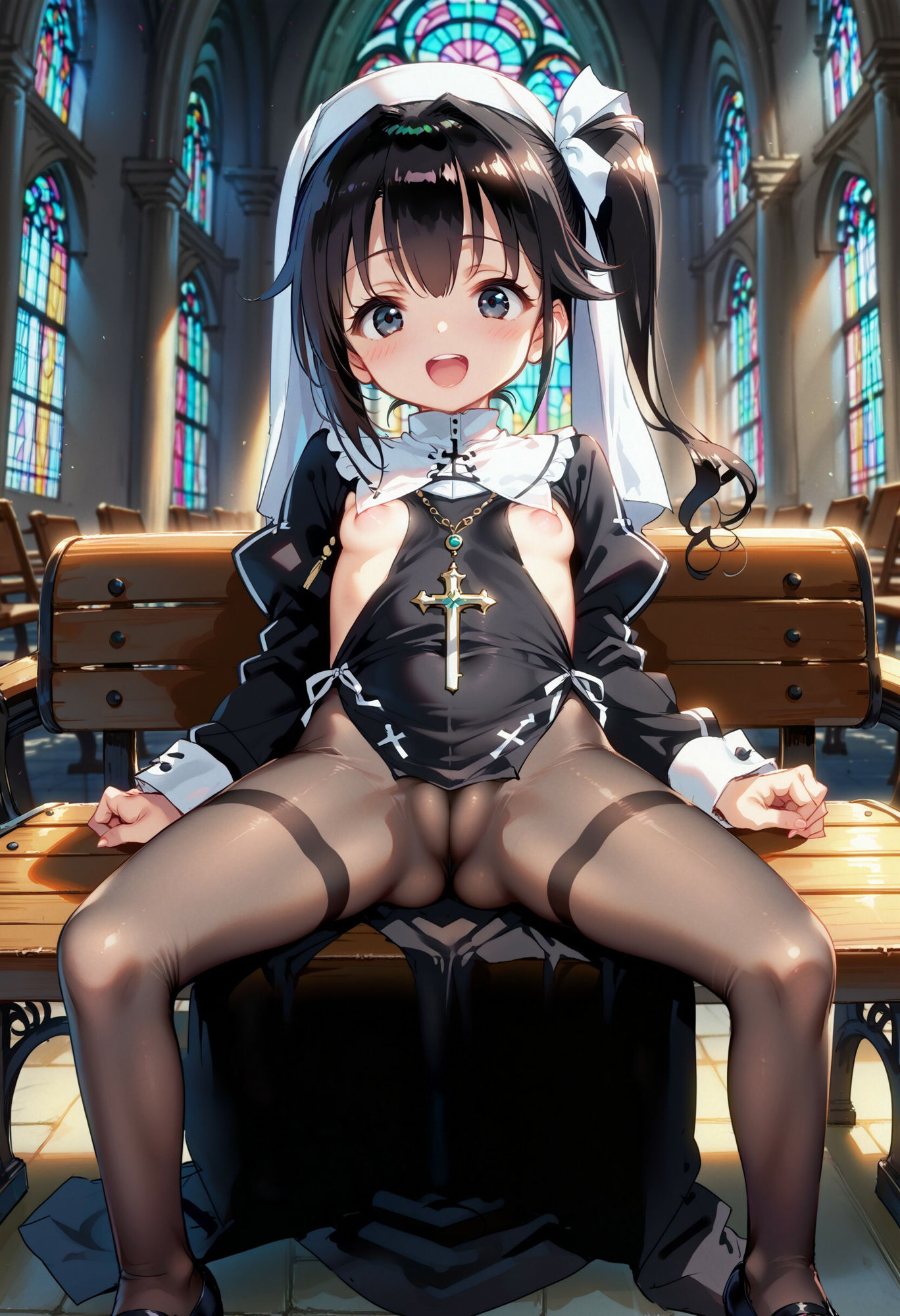 サンプル画像4:悩める子羊と生娘シスター(Kagari-AIart) [d_484406]