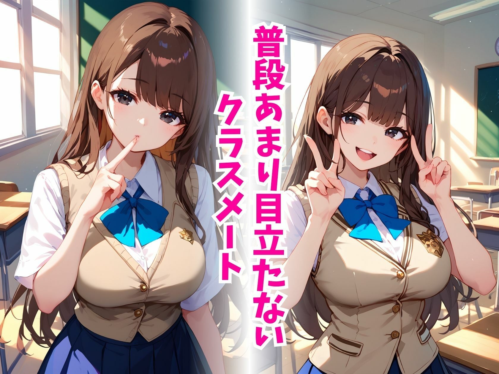 サンプル画像1:ビッチなクラスメイト2(推し娘) [d_484439]