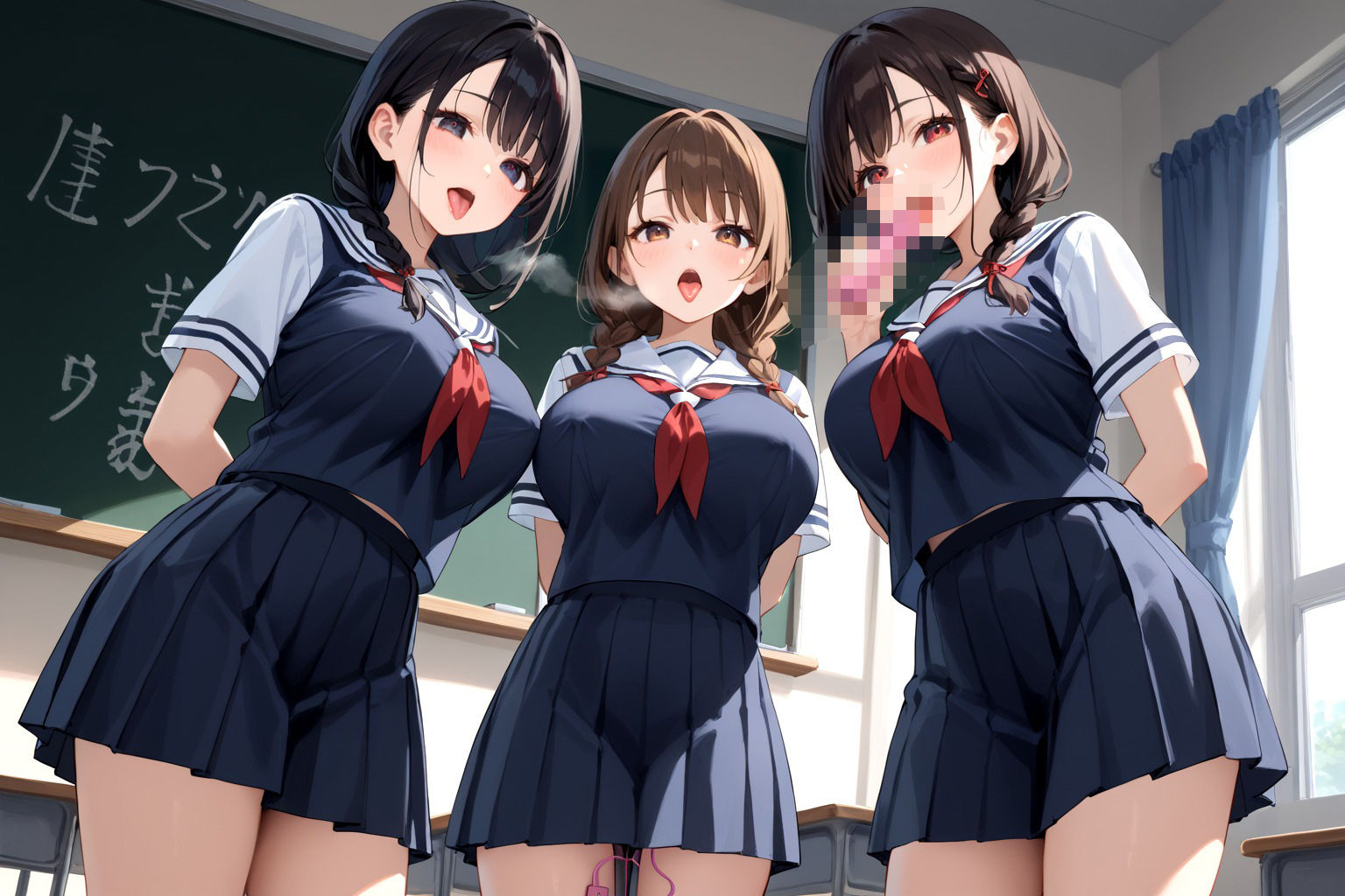 サンプル画像6:スク水女子校生 放課後からの課外授業NTR 自分のチンコで逝きたい乙女のふたなり大作戦(あめふらし) [d_484511]