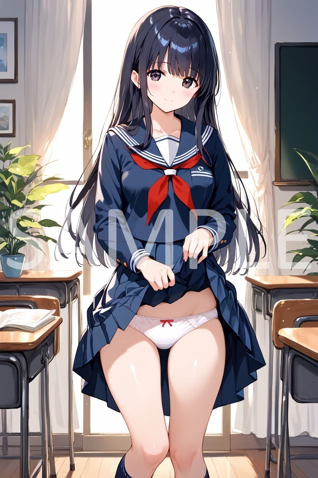 サンプル画像2:お嬢様女子校生に初めての性指導(夢のしずく) [d_484525]