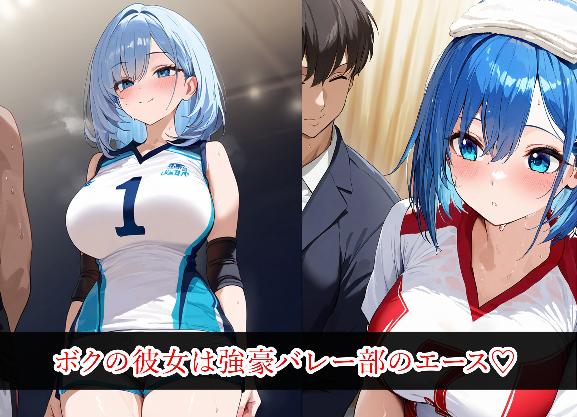 サンプル画像1:高身長巨乳でバレー部の彼女が鬼コーチに寝取られた(夢幻アトリエ) [d_484541]