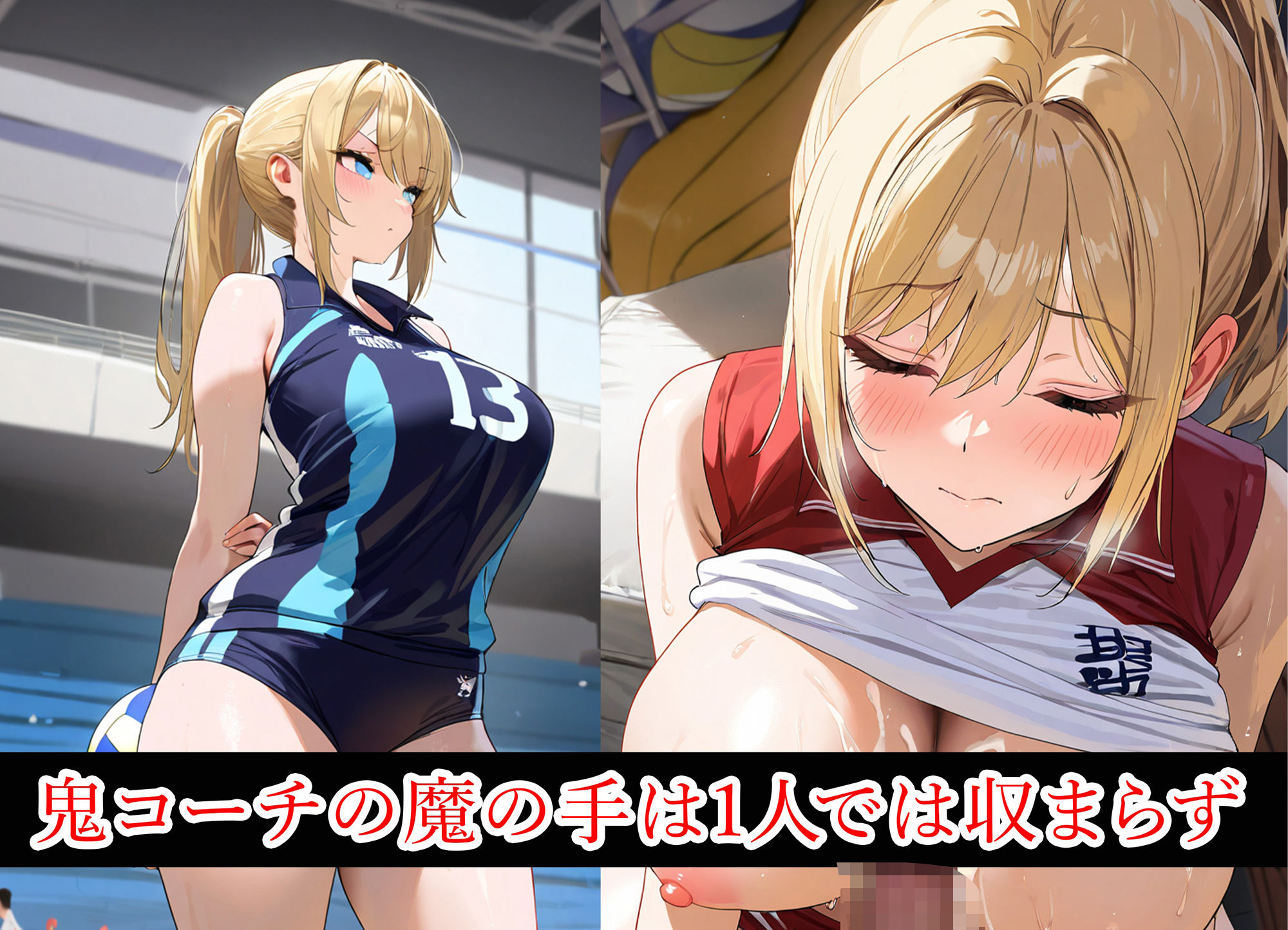 サンプル画像3:高身長巨乳でバレー部の彼女が鬼コーチに寝取られた(夢幻アトリエ) [d_484541]