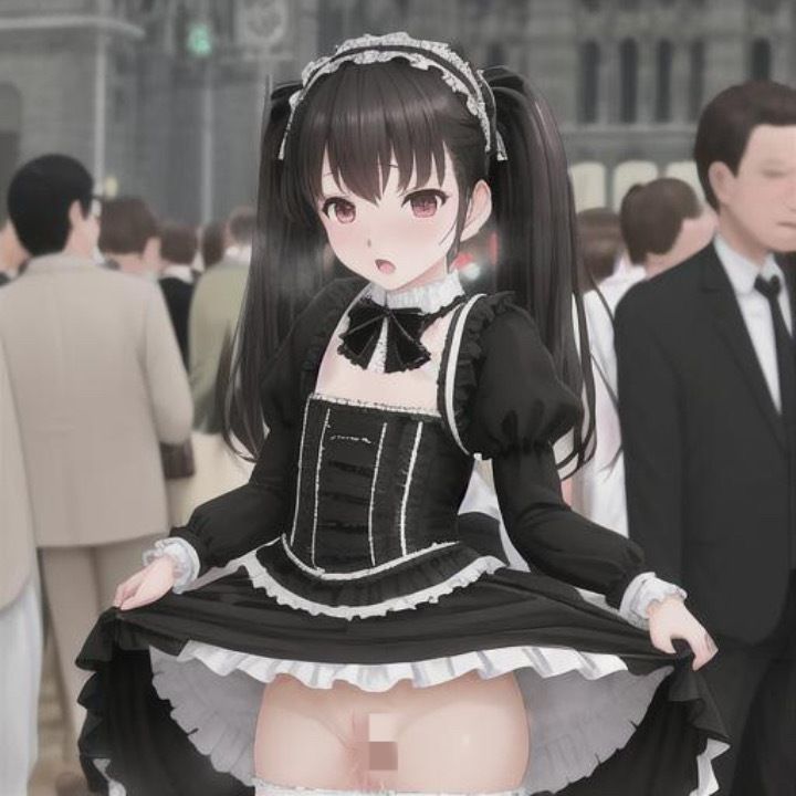 サンプル画像2:メンヘラ黒髪ゴスロリちゃんのどこでも露出！！(まんまんちん) [d_484549]