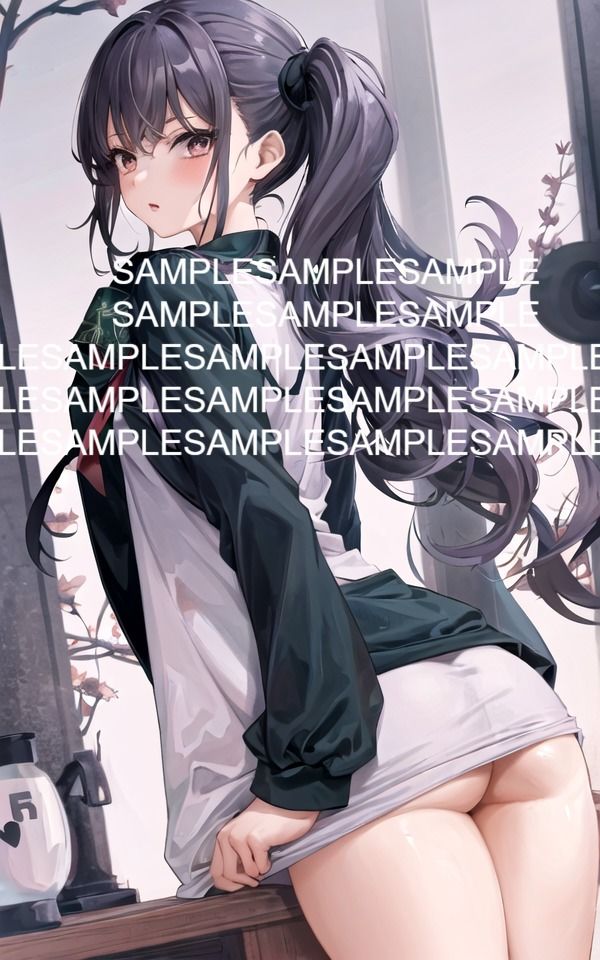 サンプル画像1:振り向くあのこ(たぬき) [d_484585]