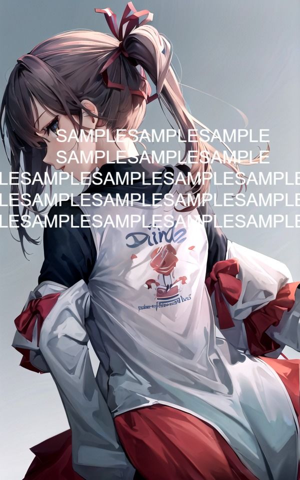 サンプル画像3:振り向くあのこ(たぬき) [d_484585]