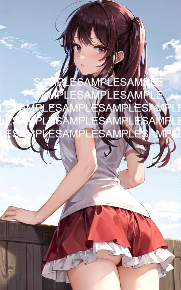 サンプル画像6:振り向くあのこ(たぬき) [d_484585]