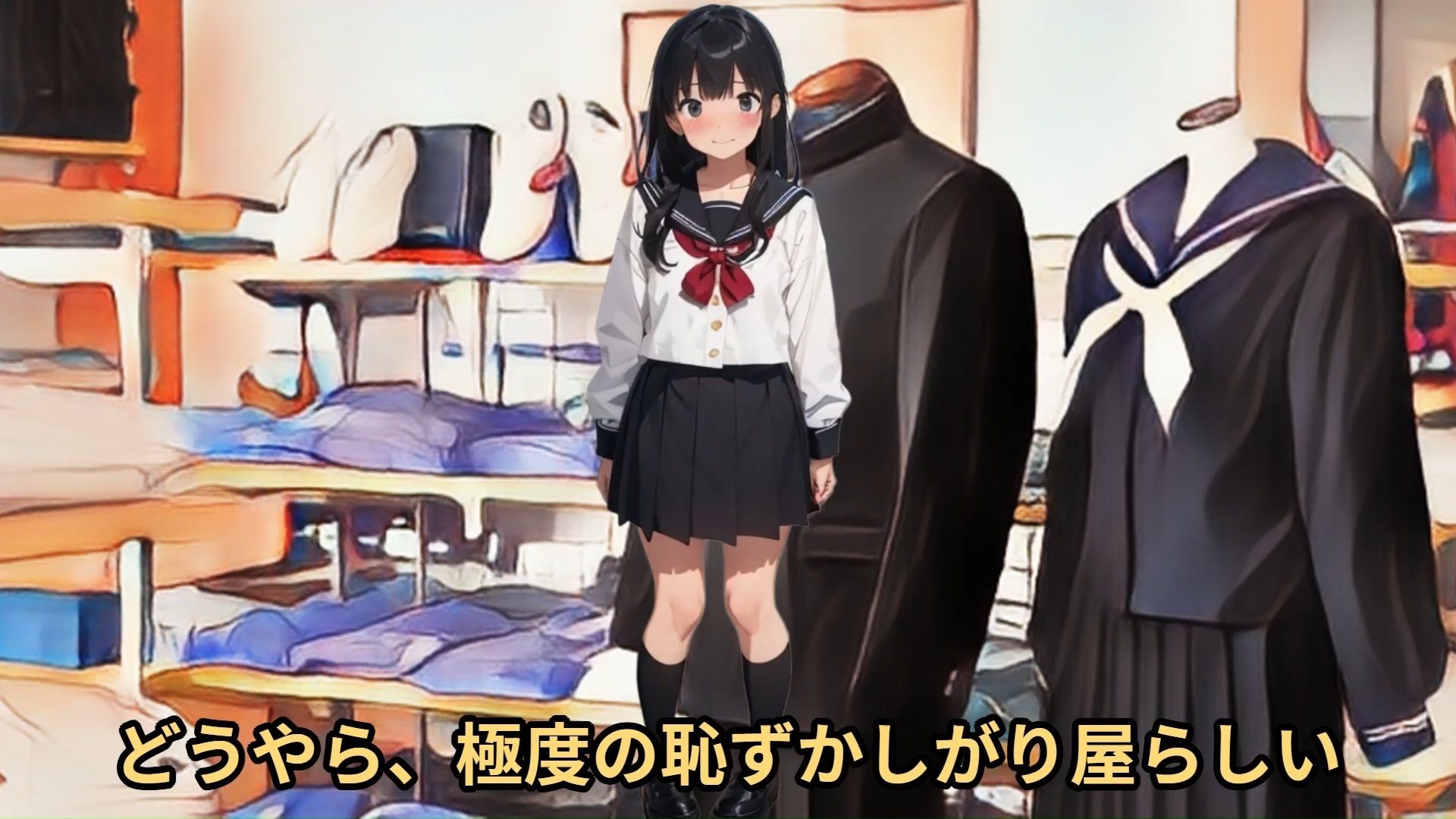 サンプル画像2:【少女痴●体験告白】羞恥の制服採寸（第1話）転校のため制服を買いにきたあどけない少女にサイズ測定と称して悪戯しまくった話(少女痴●体験告白) [d_484615]