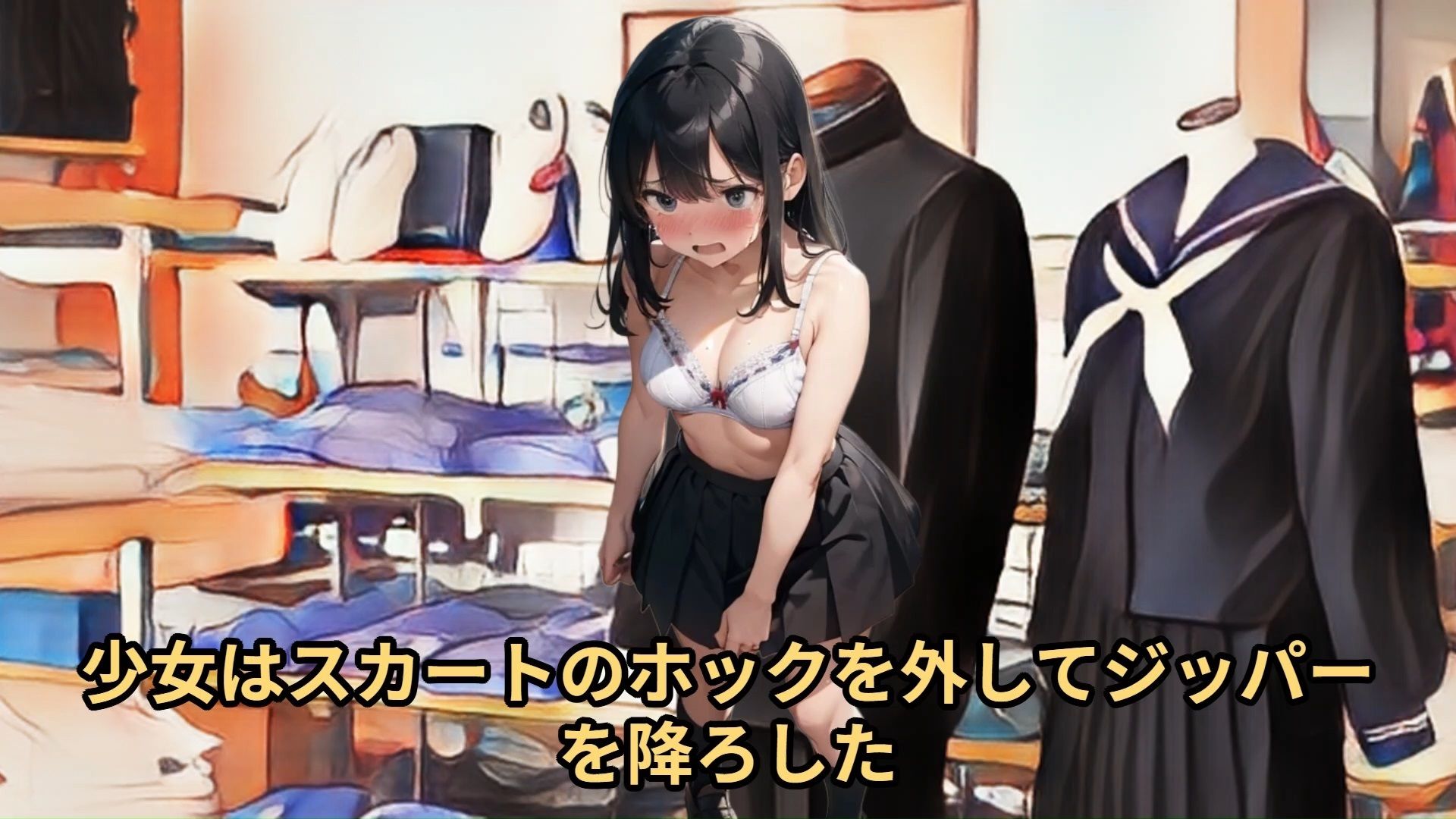 【少女痴●体験告白】羞恥の制服採寸（第1話）転校のため制服を買いにきたあどけない少女にサイズ測定と称して悪戯しまくった話