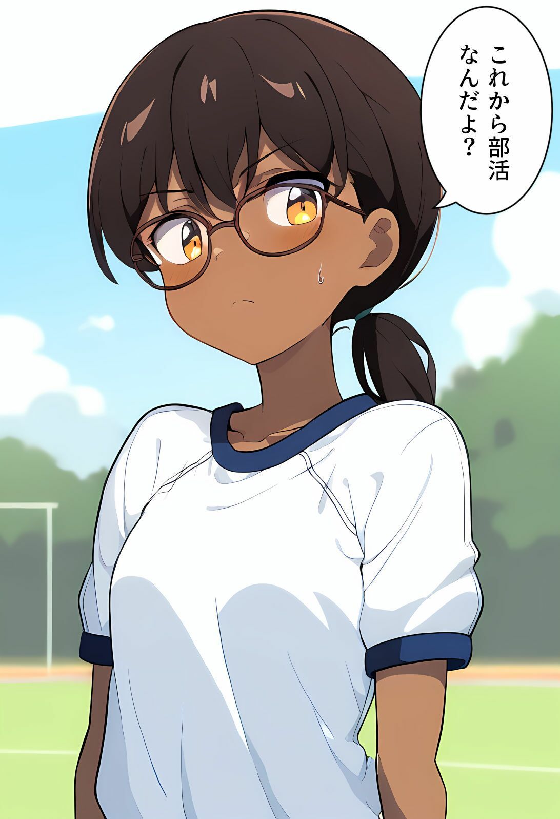 サンプル画像5:先輩見せるか見せないか(褐色眼鏡工房) [d_484669]