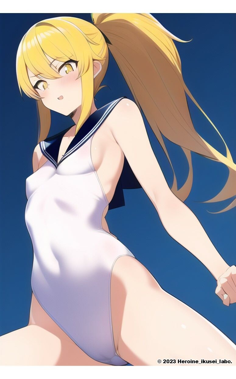 サンプル画像6:AI妄想美少女シリーズ-42 【セーラースク水戦隊JK5】5人のヒロインズ！えっちに鍛えた肢体編(AIヒロイン研究会) [d_484702]