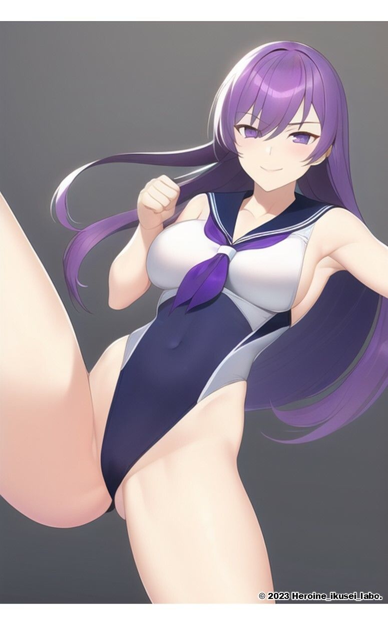 サンプル画像3:AI妄想美少女シリーズ-43 【セーラースク水戦隊JK5】2人の追加ヒロインズ！えっちに鍛えた肢体編(AIヒロイン研究会) [d_484704]