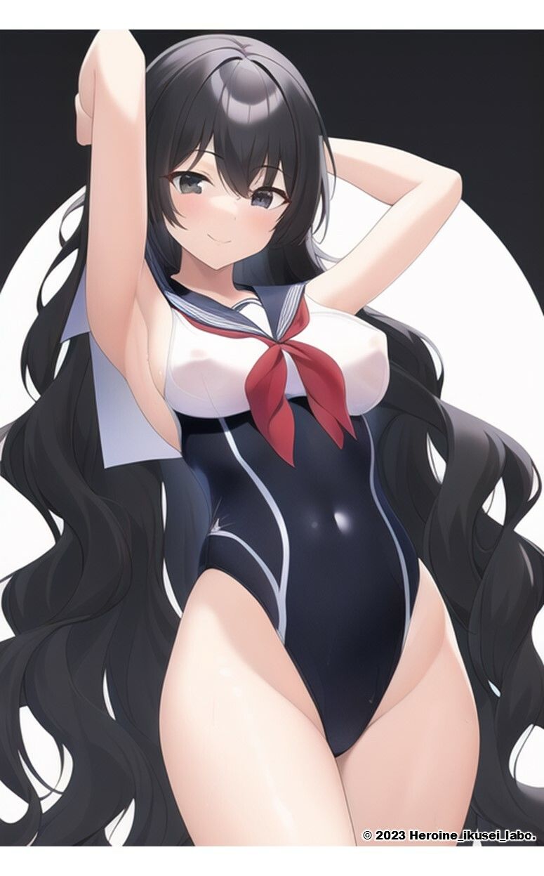 サンプル画像5:AI妄想美少女シリーズ-43 【セーラースク水戦隊JK5】2人の追加ヒロインズ！えっちに鍛えた肢体編(AIヒロイン研究会) [d_484704]