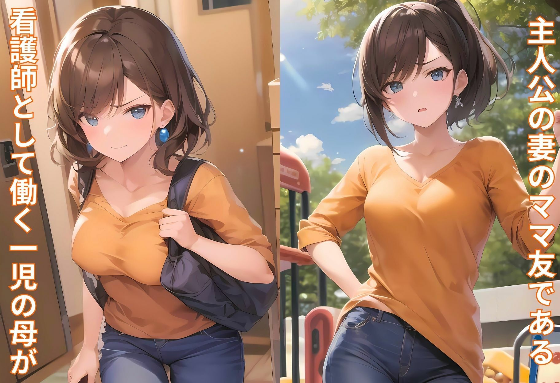 サンプル画像2:知り合いのママさんが他の子のパパに寝取られてた件〜おじさん医師の肉便器な看護師さん編〜(イケメン部下と入れ替わってヤリたい放題な件) [d_484775]