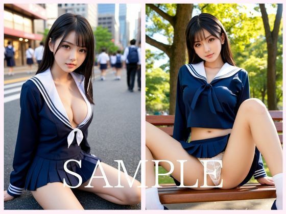 サンプル画像4:【露出美少女】変態女子校生の秘密の休日(AI CAFE GALLARY) [d_484832]