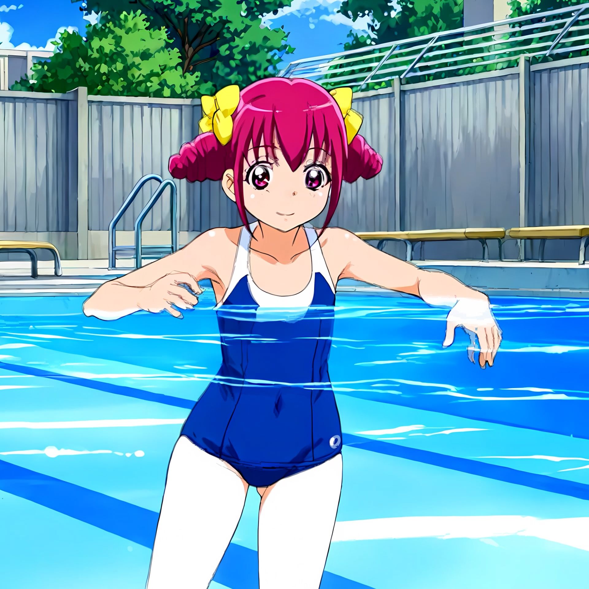 サンプル画像6:七色ヶ丘のプールと教室で【アニメーション】(AIのあるユニークで豊かなあにめ) [d_484927]