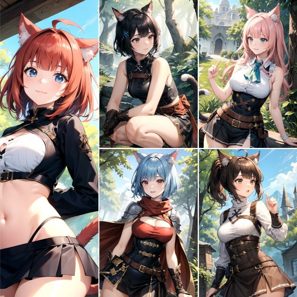 サンプル画像2:猫耳冒険者ガールズ(aru’s art studio) [d_485034]