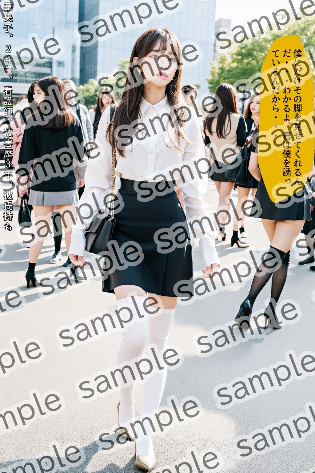 サンプル画像1:ストーカー盗撮〜オーバーニーソックス編〜 vol.1(あらぶるま18＋) [d_485072]