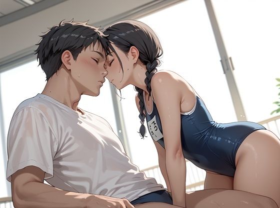 サンプル画像3:彼氏持ちスク水女子をきもオジが寝取り(マルヒ出版) [d_485106]