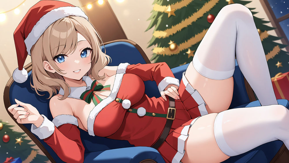 サンプル画像4:聖なる夜のプレゼント 〜グラドルお姉さんの特別サービス〜(御一堂) [d_485122]