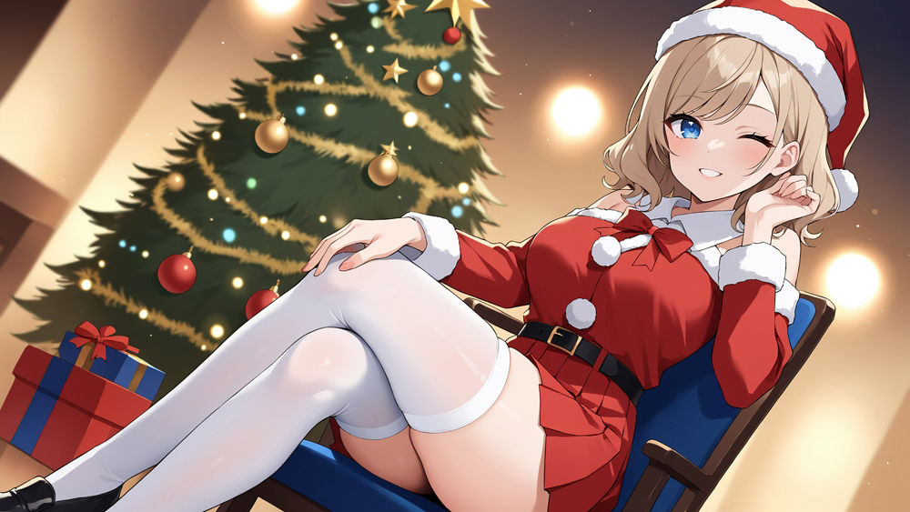 サンプル画像5:聖なる夜のプレゼント 〜グラドルお姉さんの特別サービス〜(御一堂) [d_485122]