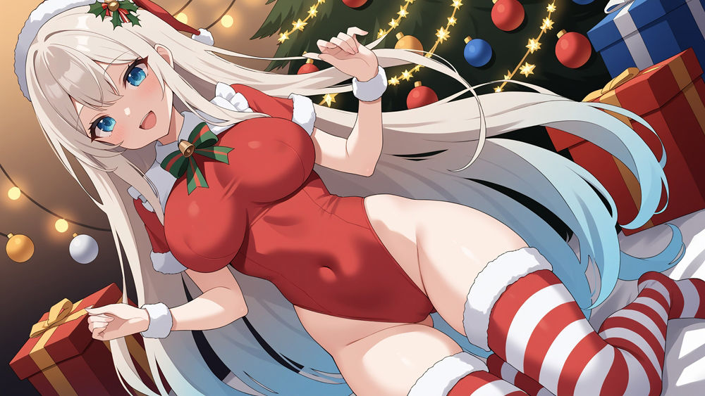 サンプル画像2:後輩からのプレゼント〜スク水ニーソの甘い誘惑〜(ニート印刷所) [d_485133]