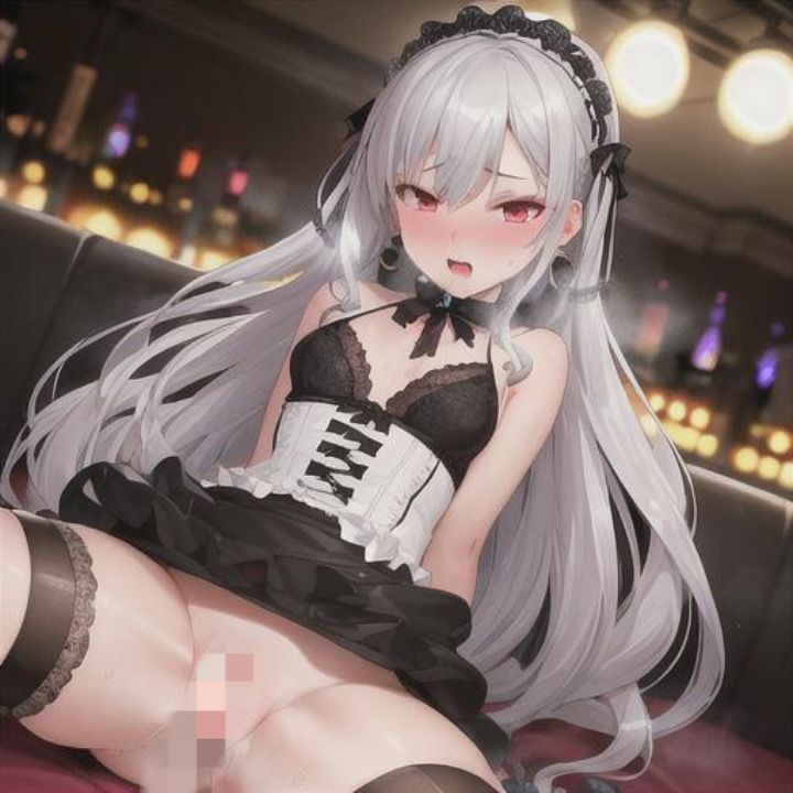 サンプル画像4:メンヘラ銀髪ゴスロリちゃんのどこでも露出！！(まんまんちん) [d_485204]