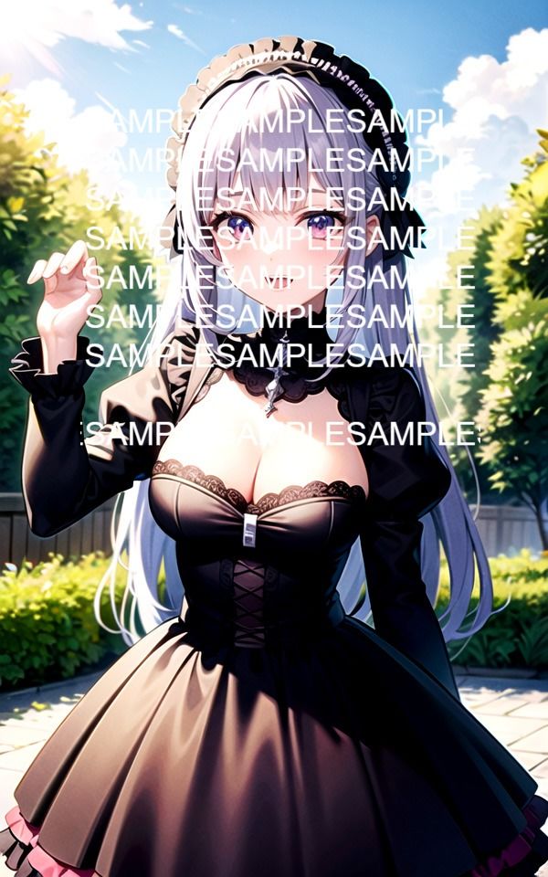 フリルドレス美女イラスト集のサンプル画像 6