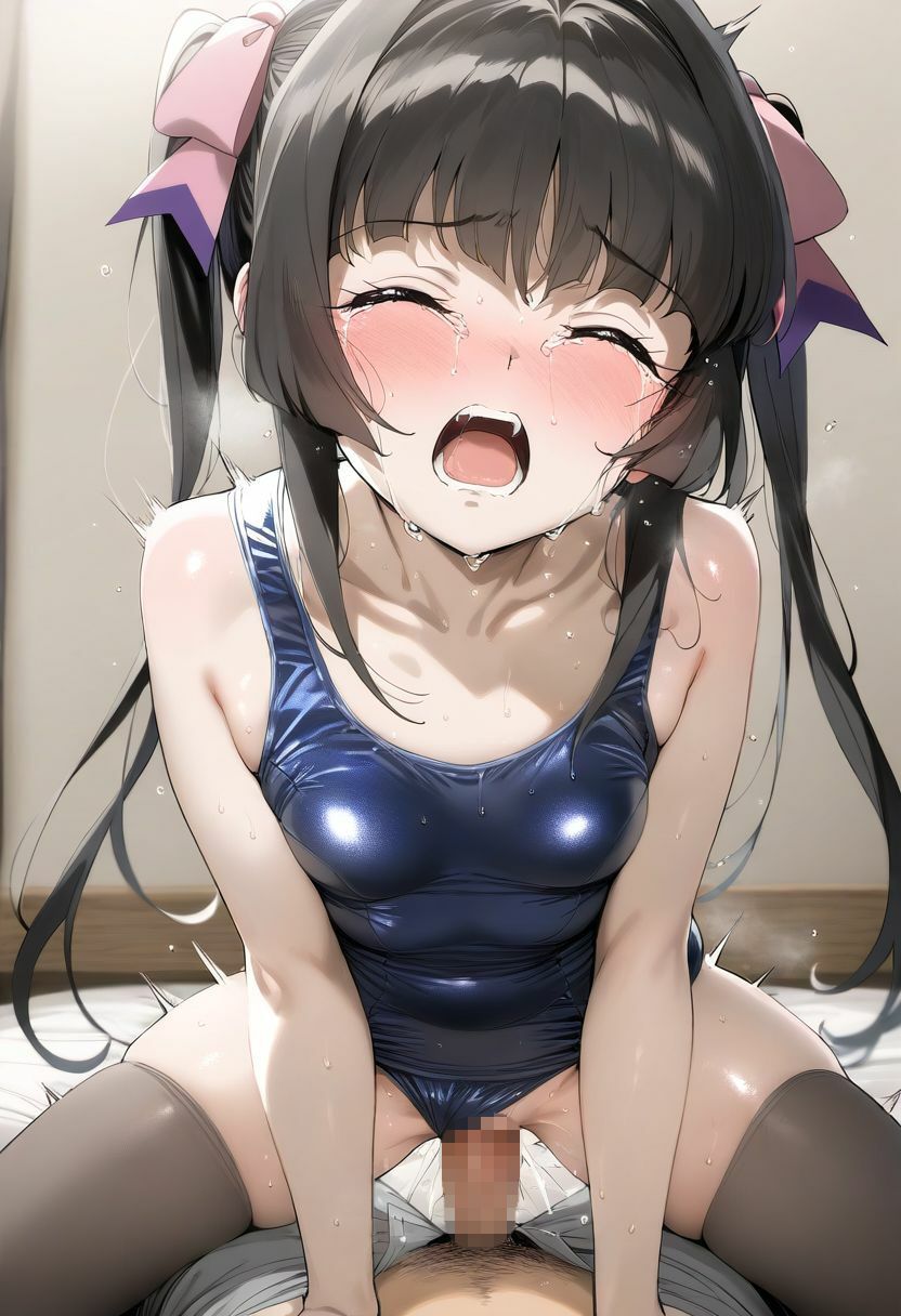 サンプル画像5:【100枚】月●調ちゃんとイチャラブえっちイラスト集【スク水】(sharu2525) [d_485253]